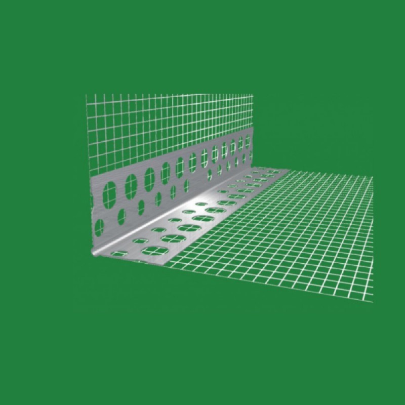 Hálós alumínium élvédő profil - 10 x 10 cm - 2,5 fm/db